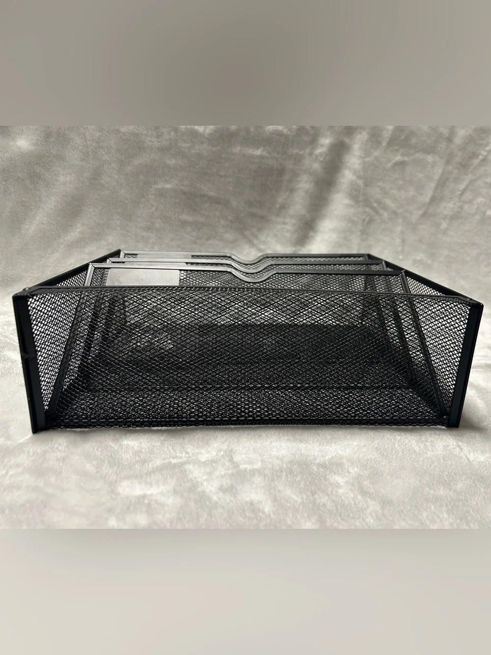 Black 3 Pockets Mesh Wall File Hanging Folder Holder Organizer Bottom Flat Tray